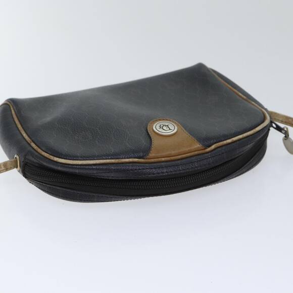 DIOR Honeycomb Canvas Shoulder Bag Pvc Leather Black - Picture 6 of 12